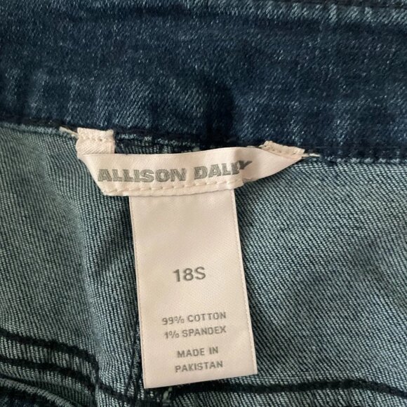 NWT Allison Daley Womens Denim Blue Medium Wash Slim Straight Jeans Size 18S - Picture 4 of 10